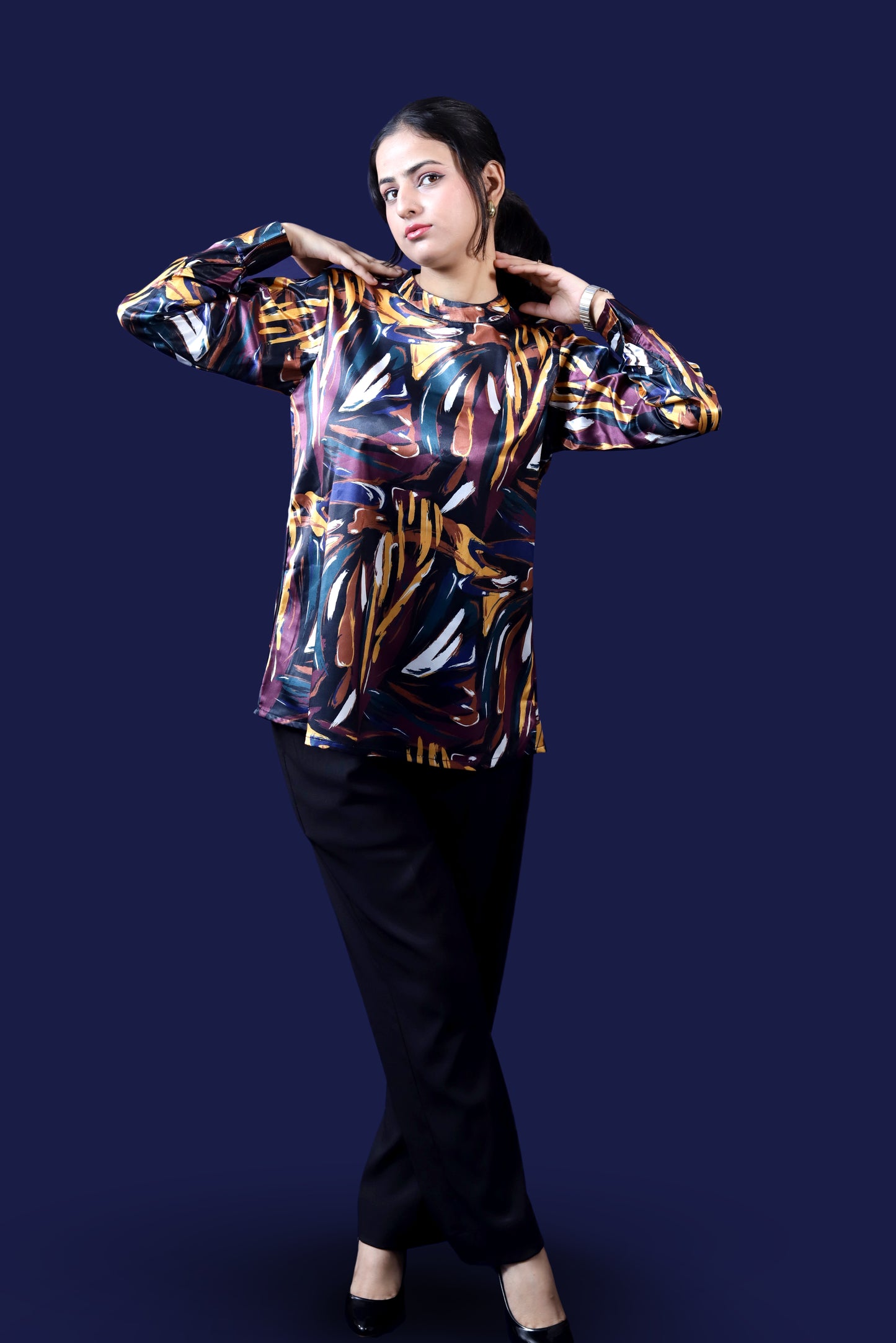 Multi-Coloured Abstract Print Coord Set