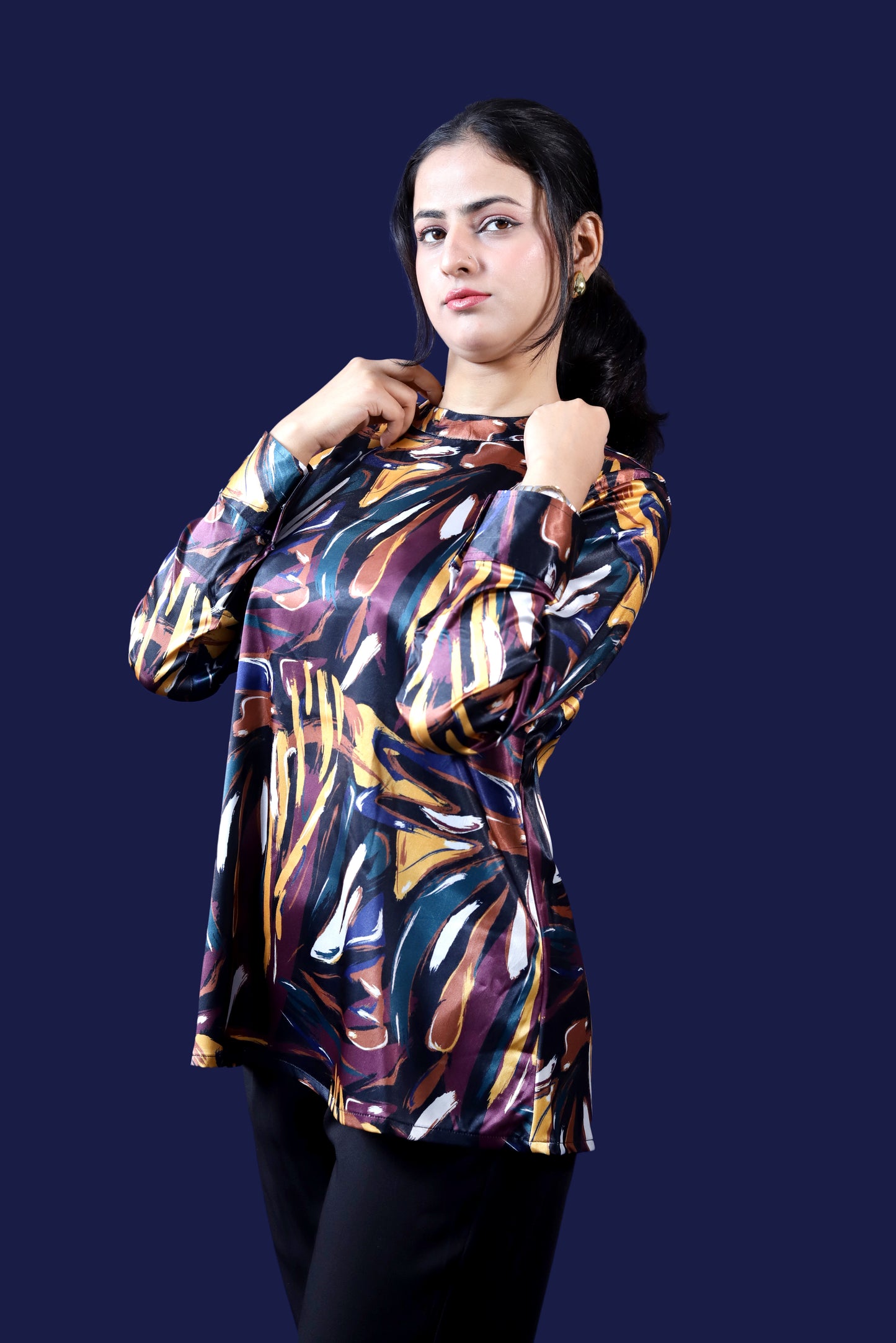 Multi-Coloured Abstract Print Coord Set
