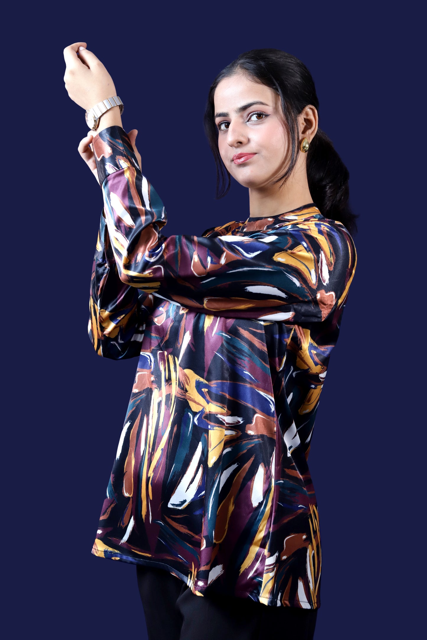 Multi-Coloured Abstract Print Coord Set