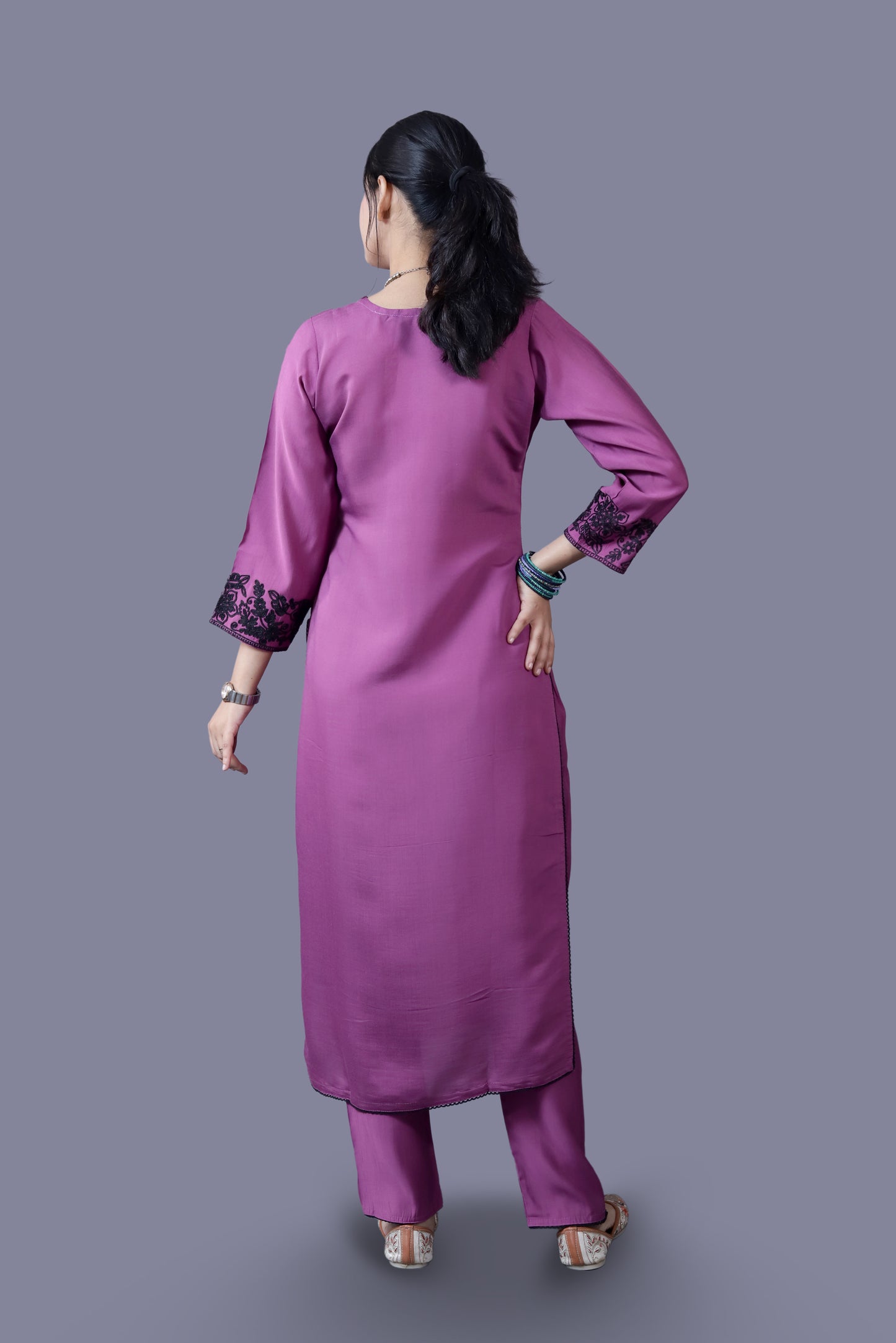 Onion Pink Muslin Suit Set