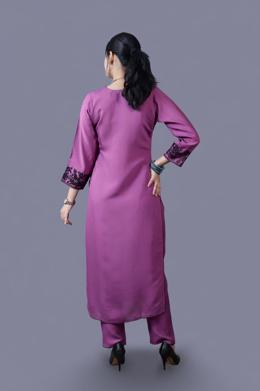 Onion Pink Muslin Suit Set