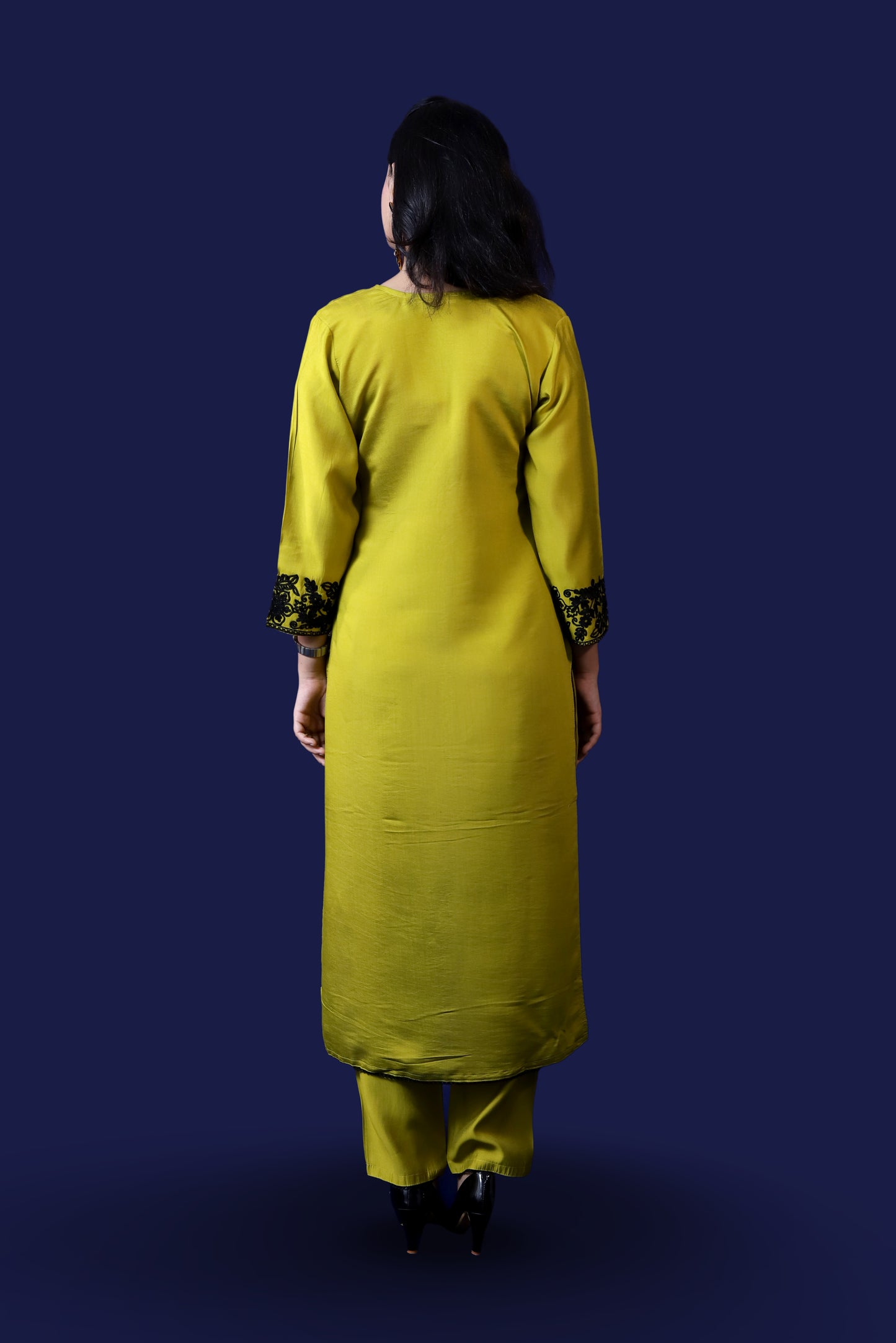 Mustard Muslin Suit Set