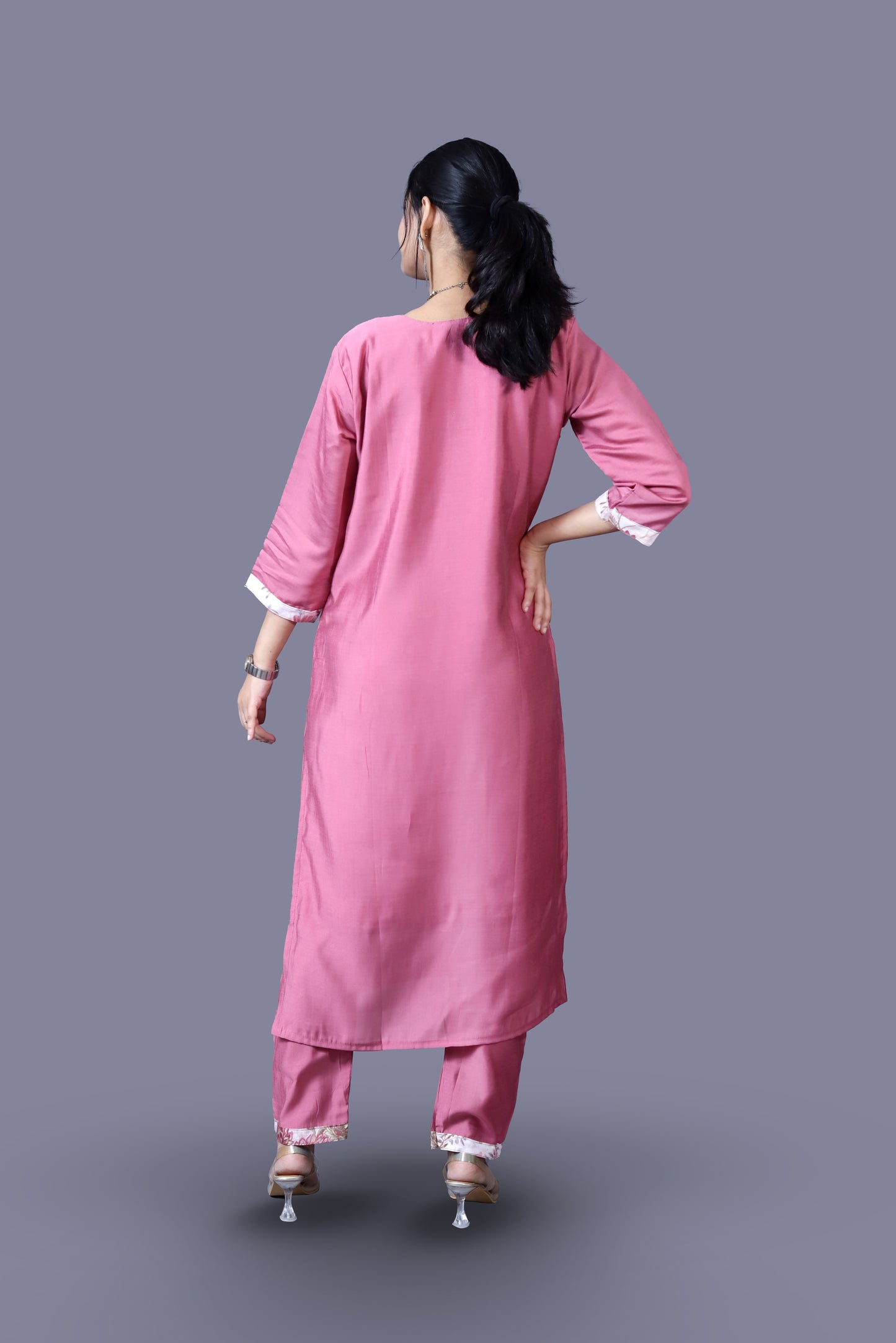 Peppy Pink Muslin Suit Set