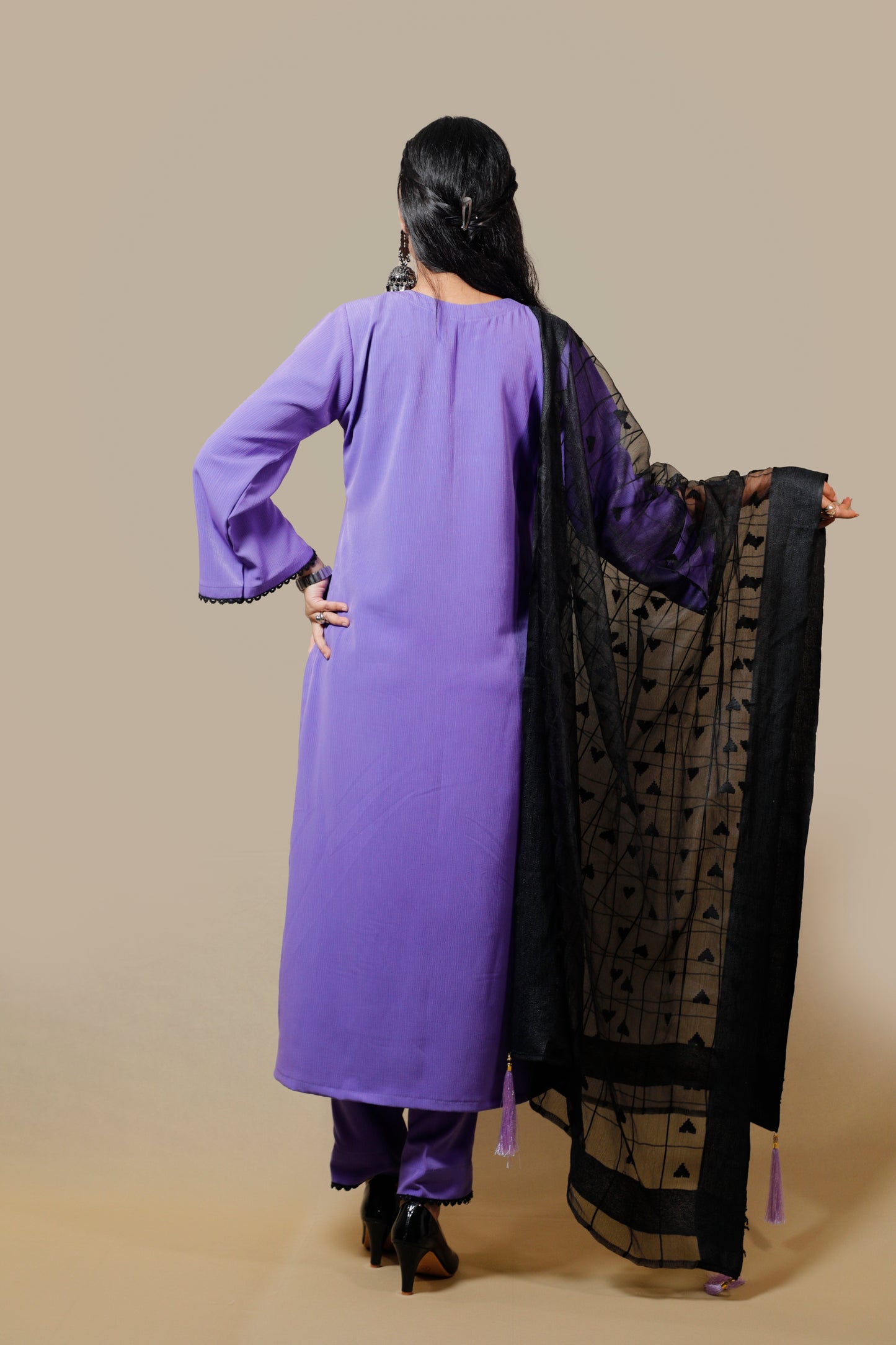 Gorgeous Purple Georgette Suit