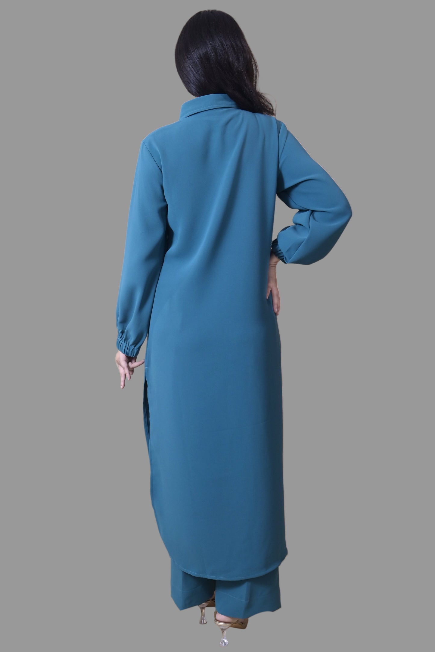 Teal Blue Long Coord Set