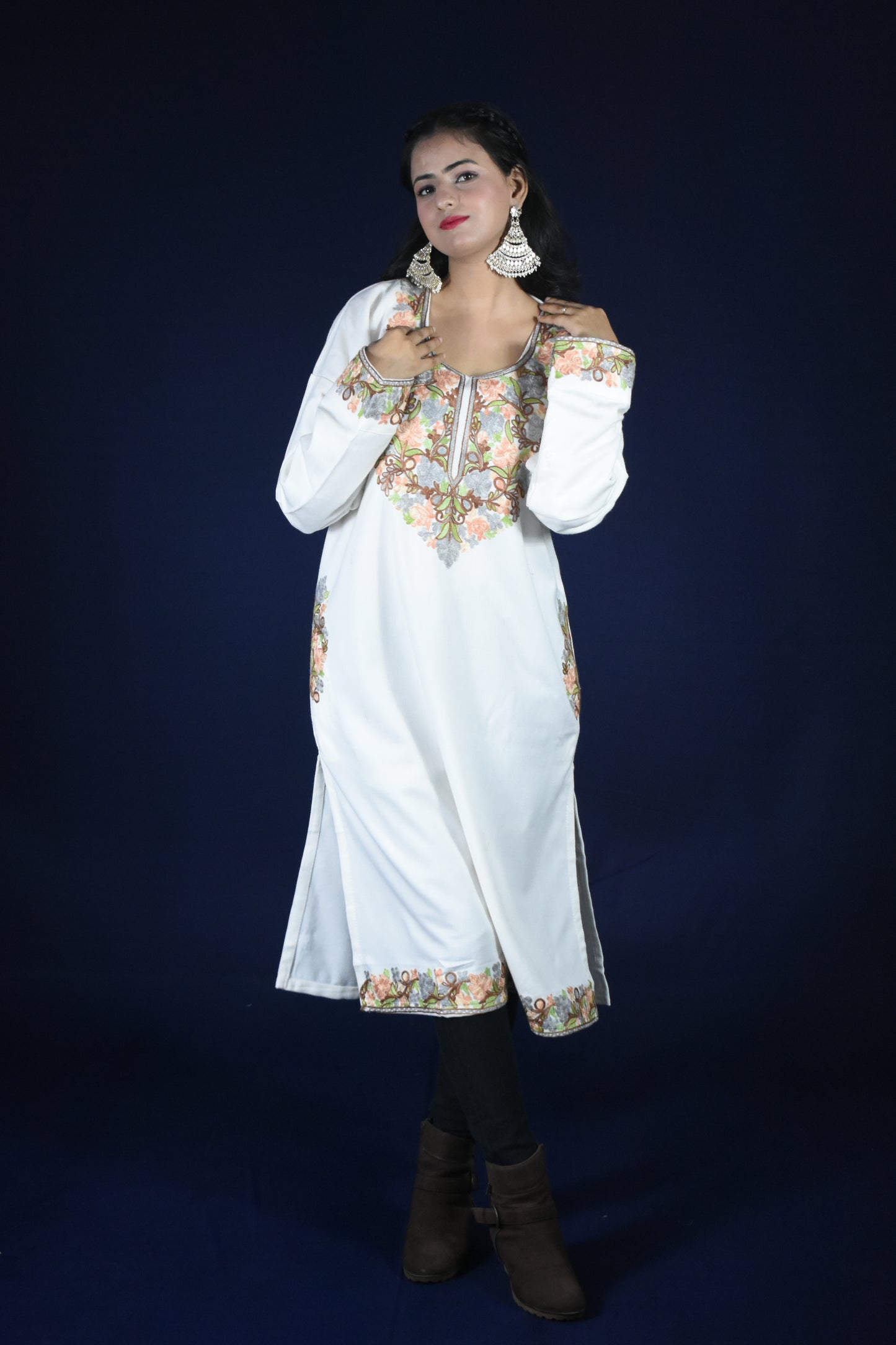 OFF WHITE KASHMIRI PHERAN