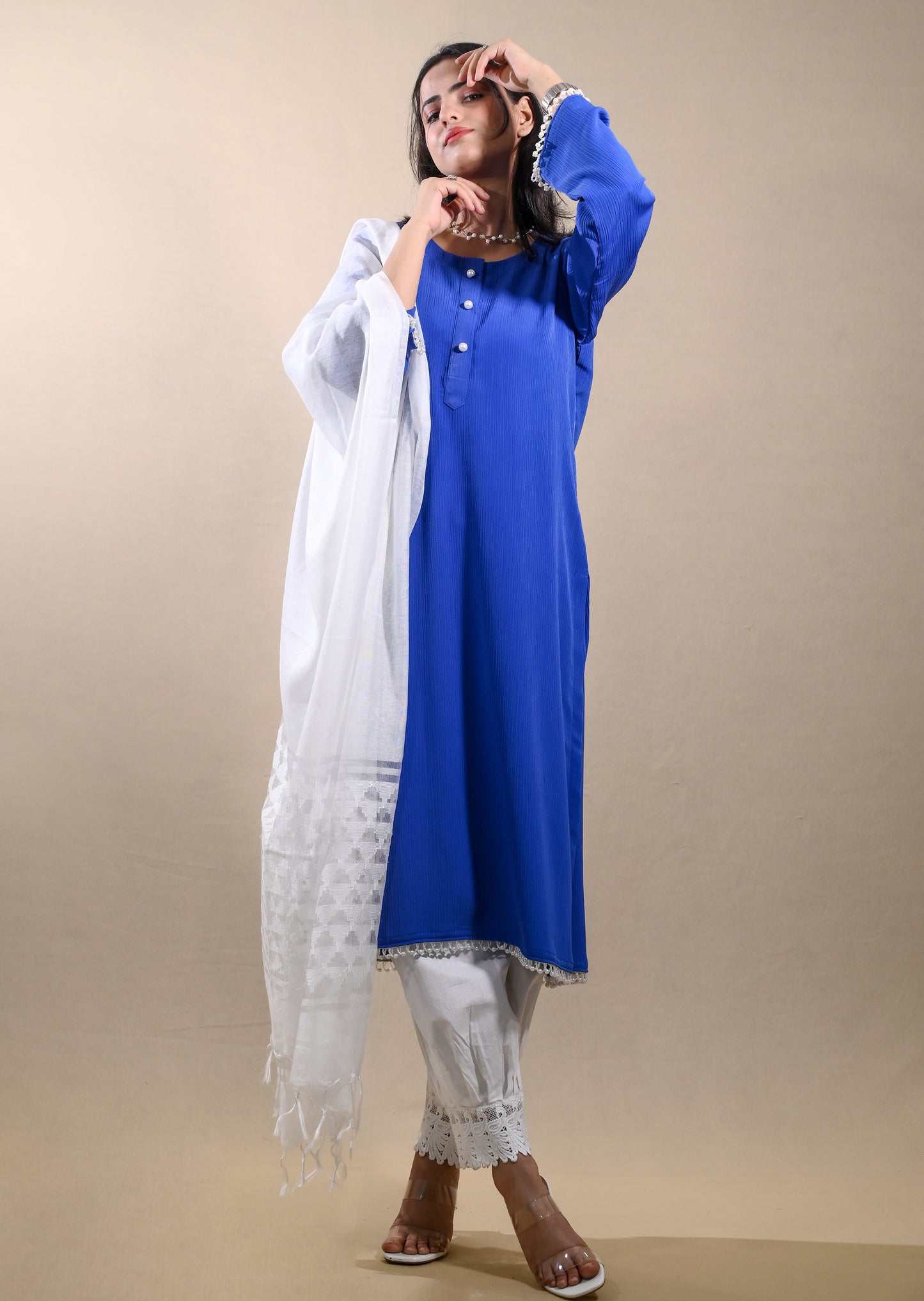 Royal Blue Kurta Dupatta Set