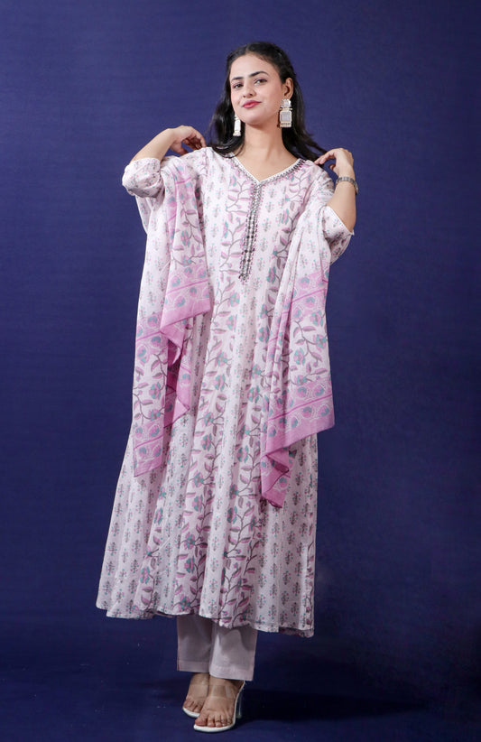 Elegant Baby Pink Anarkali Suit