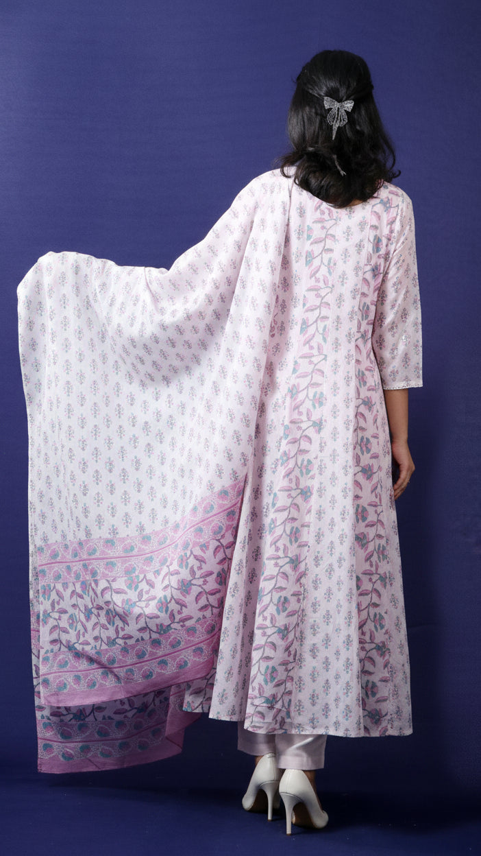 Elegant Baby Pink Anarkali Suit