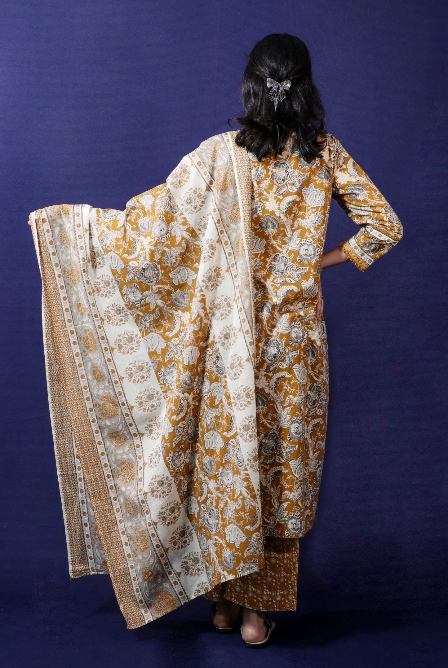 Kalamkari Straight-fit Kurta Set