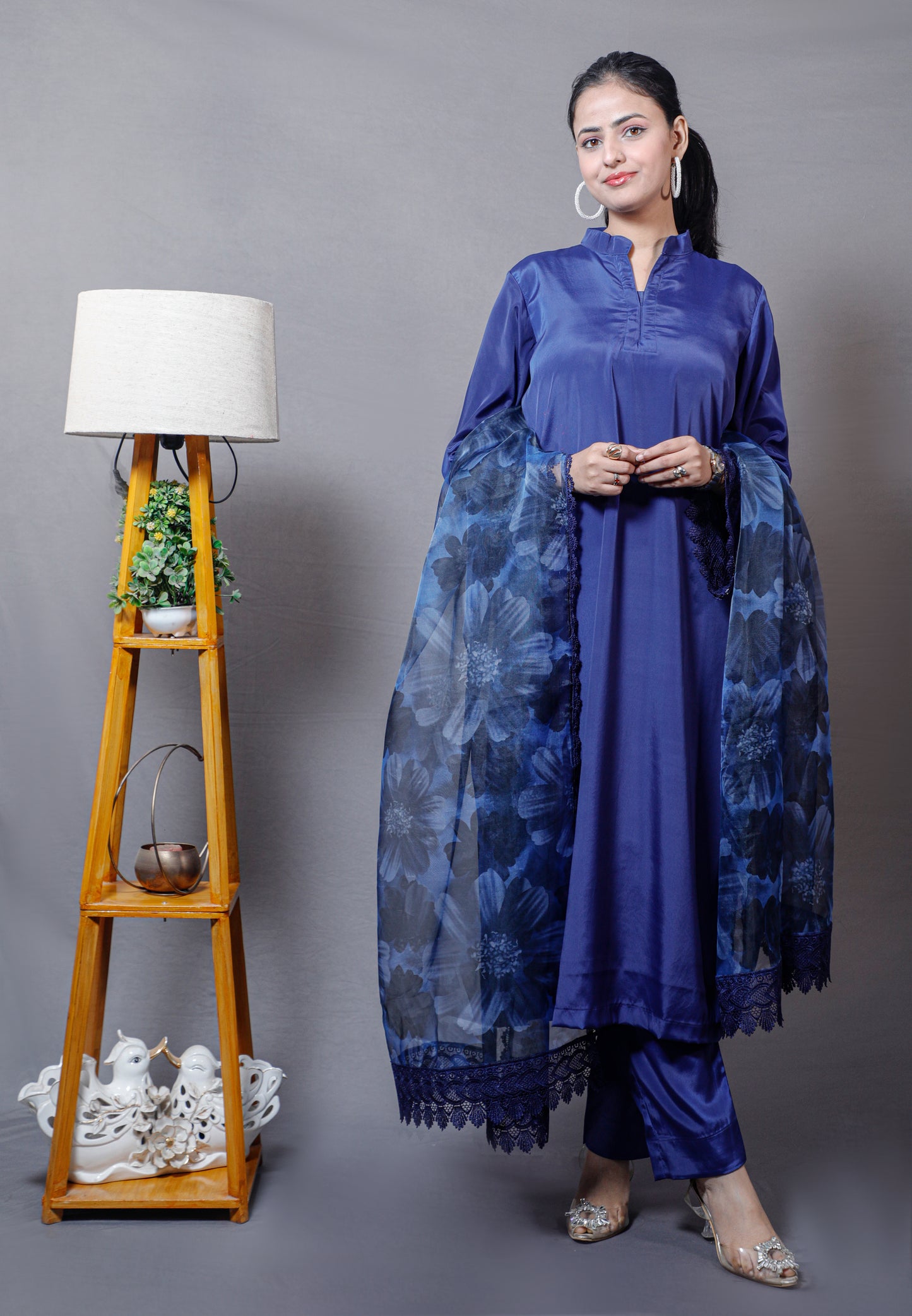 Navy Blue Kurta Set