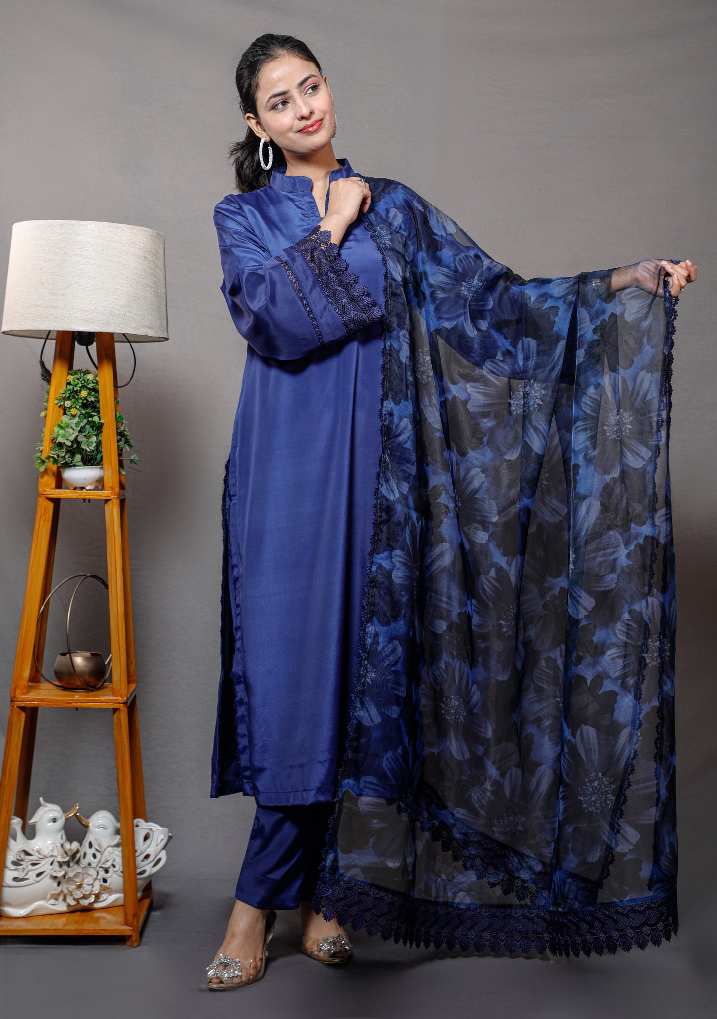 Navy Blue Kurta Set