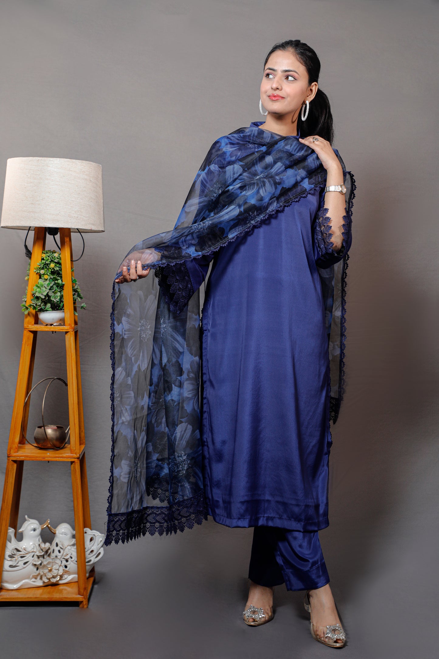 Navy Blue Kurta Set