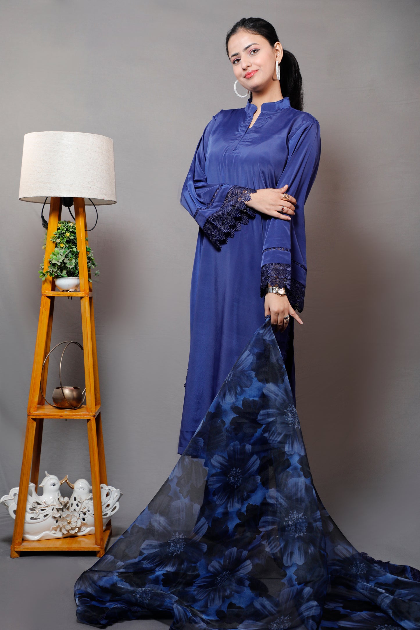 Navy Blue Kurta Set