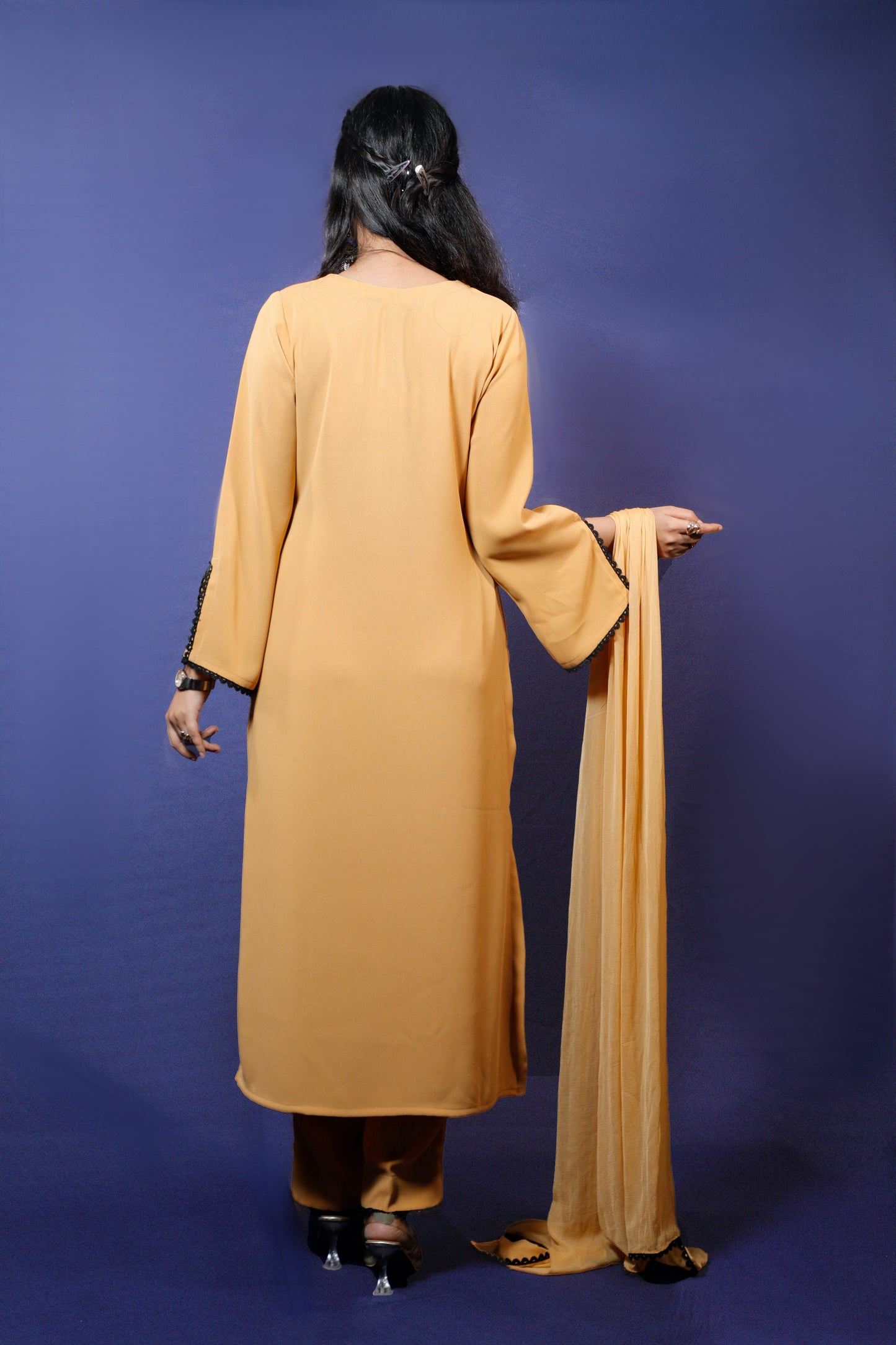 Gorgeous Yellow Georgette Suit