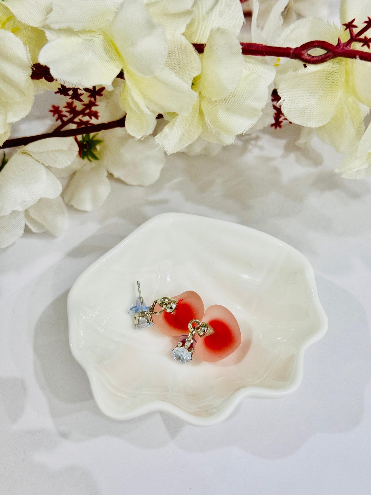 Red Raisin Frosted Charms Earring