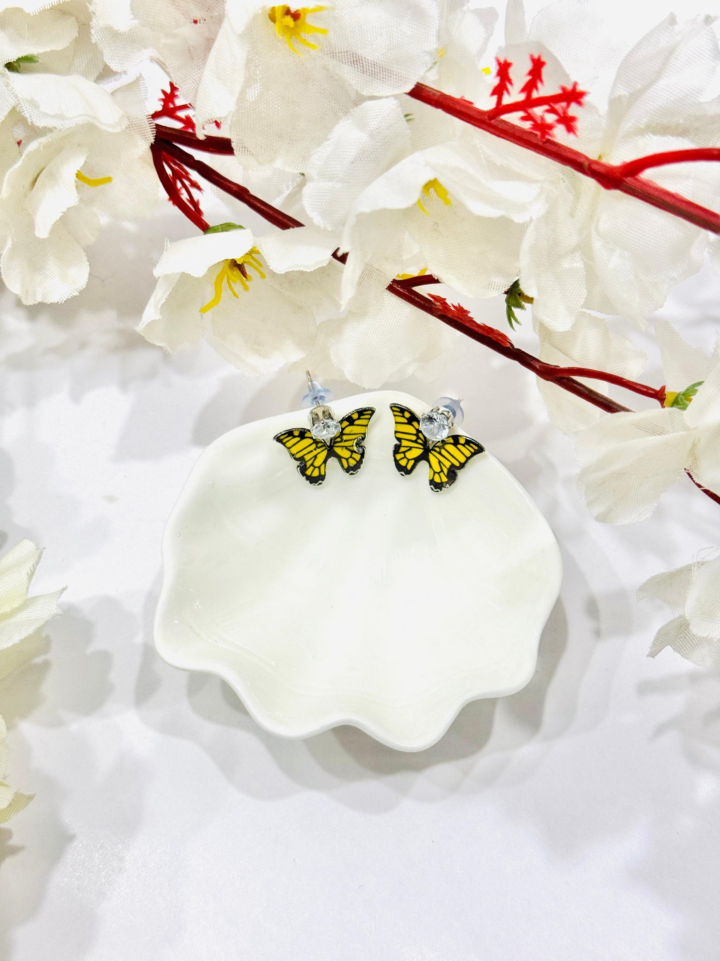 Black & Yellow Butterfly Earrings