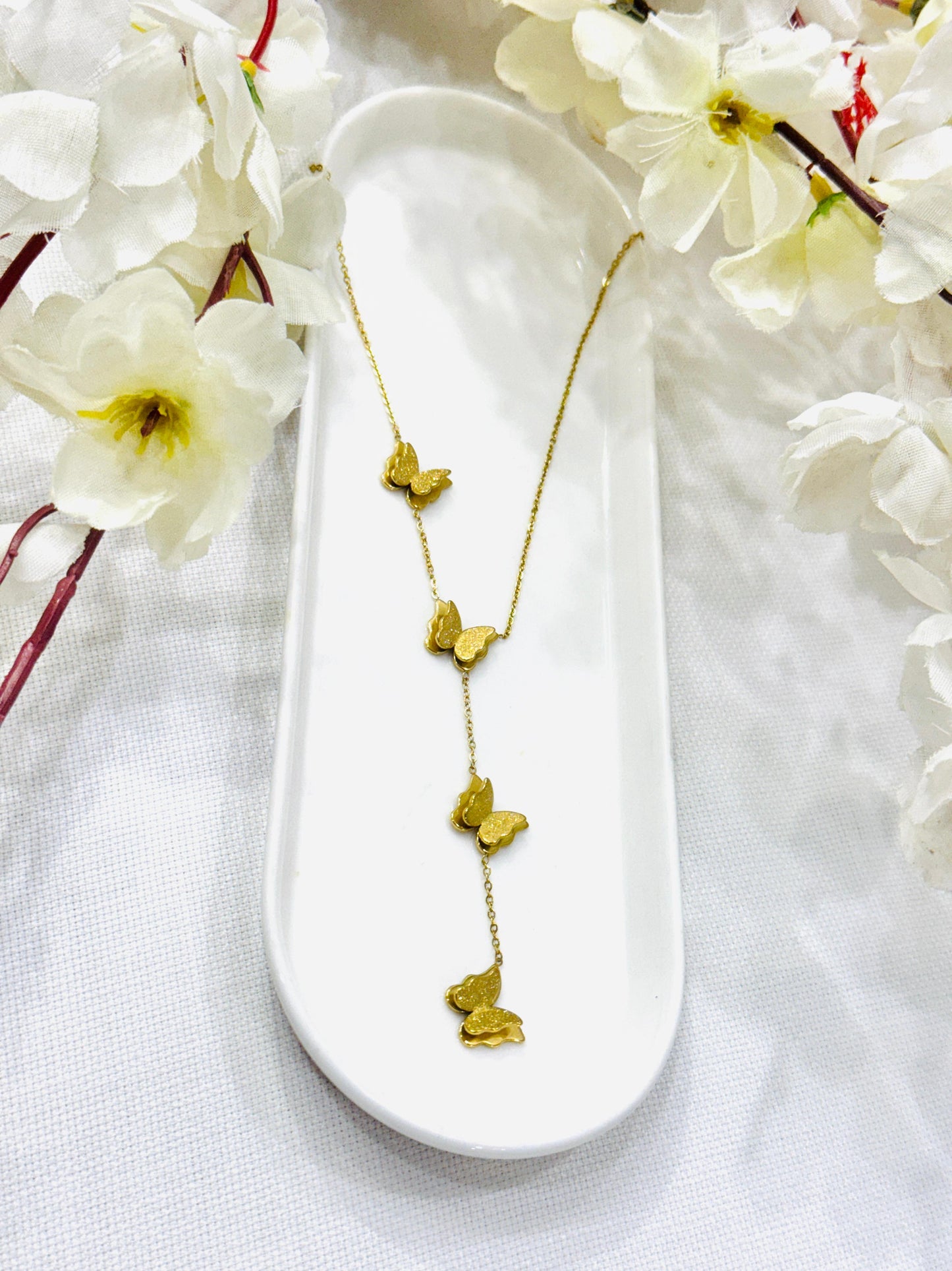 Buzzing Butterfly Long Necklace