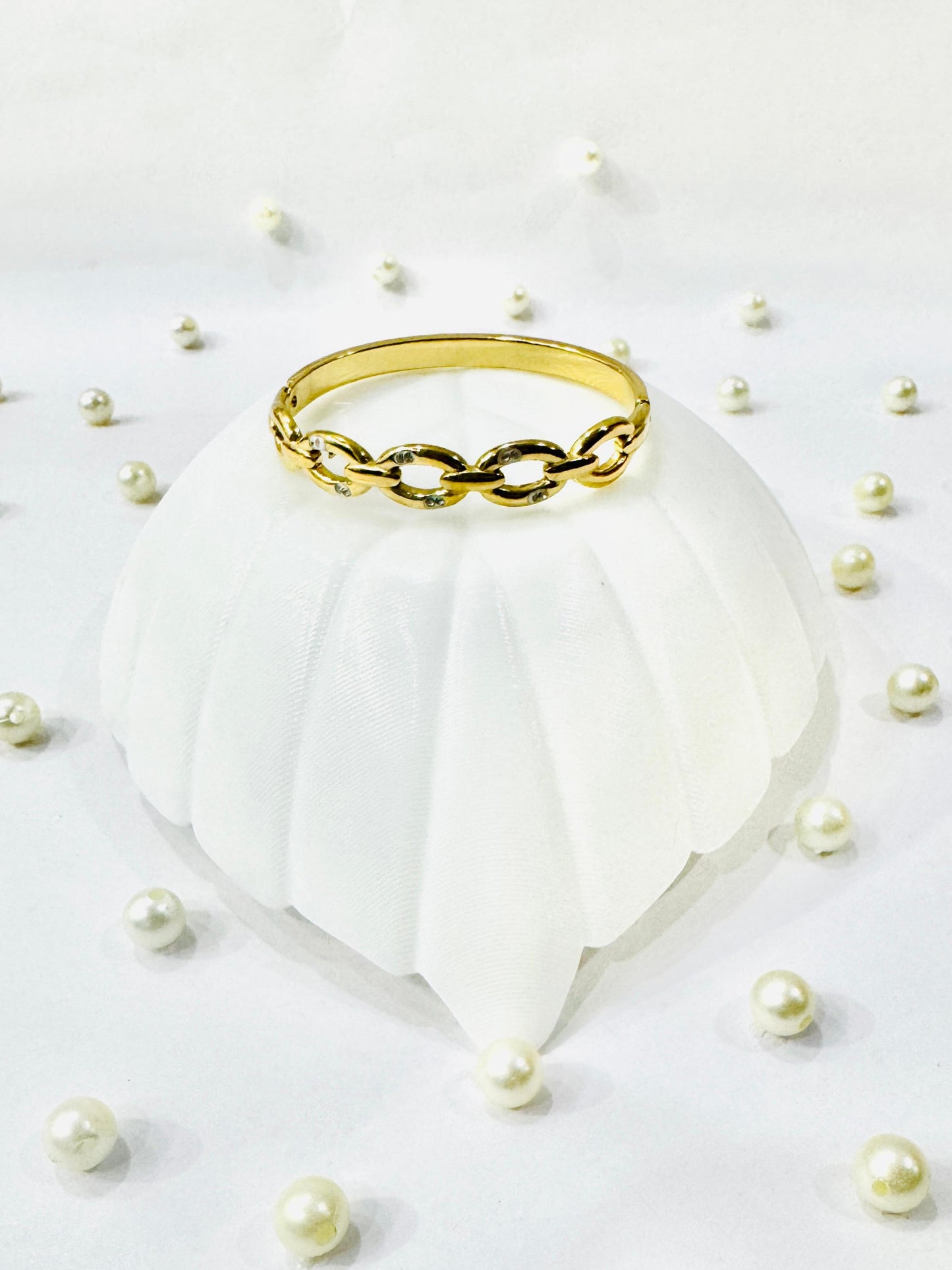 Stylish Chain Look Zirconia Bracelet