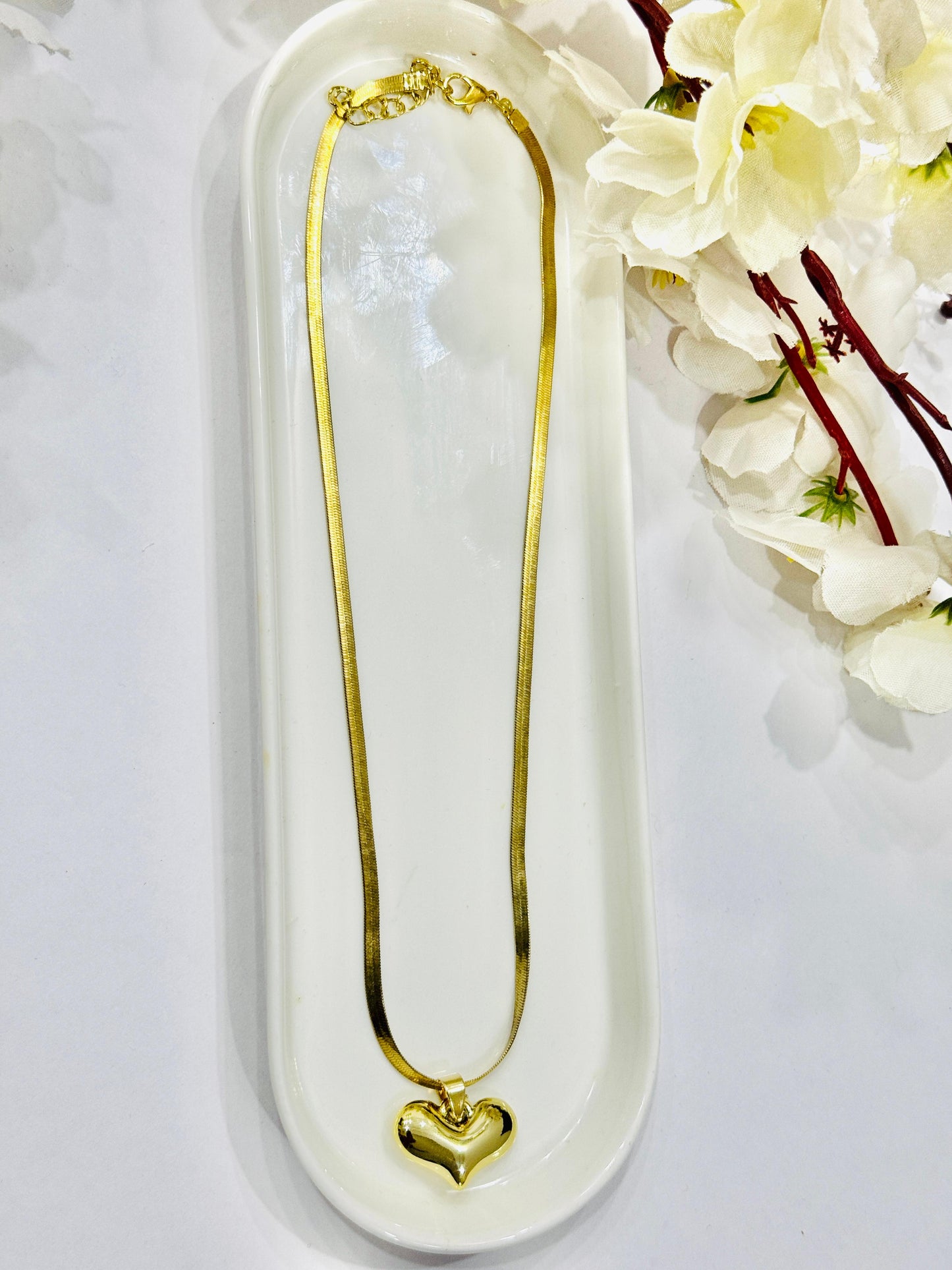 Korean Heart Pendant Necklace