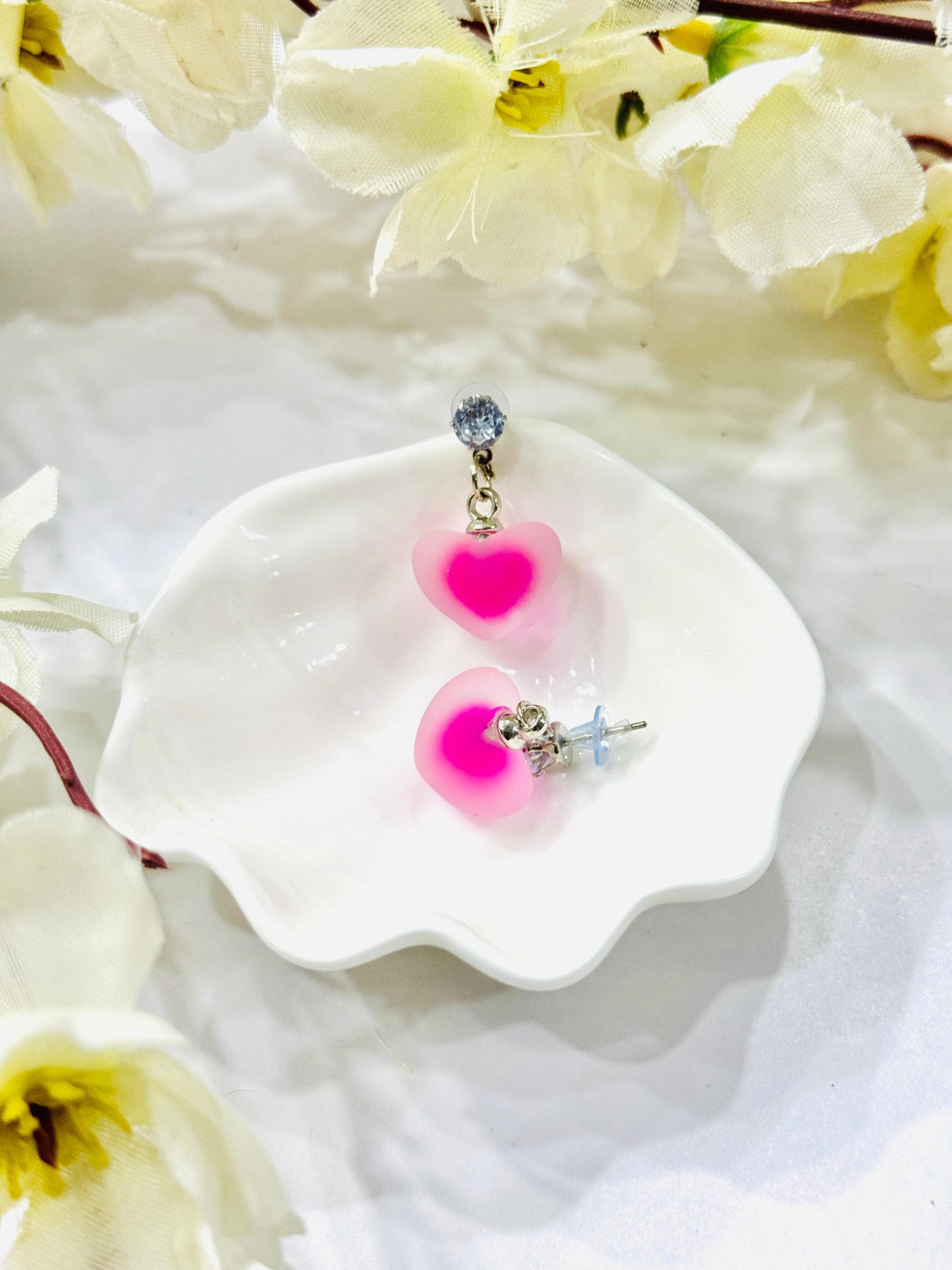 Pink Raisin Frosted Charms Earring
