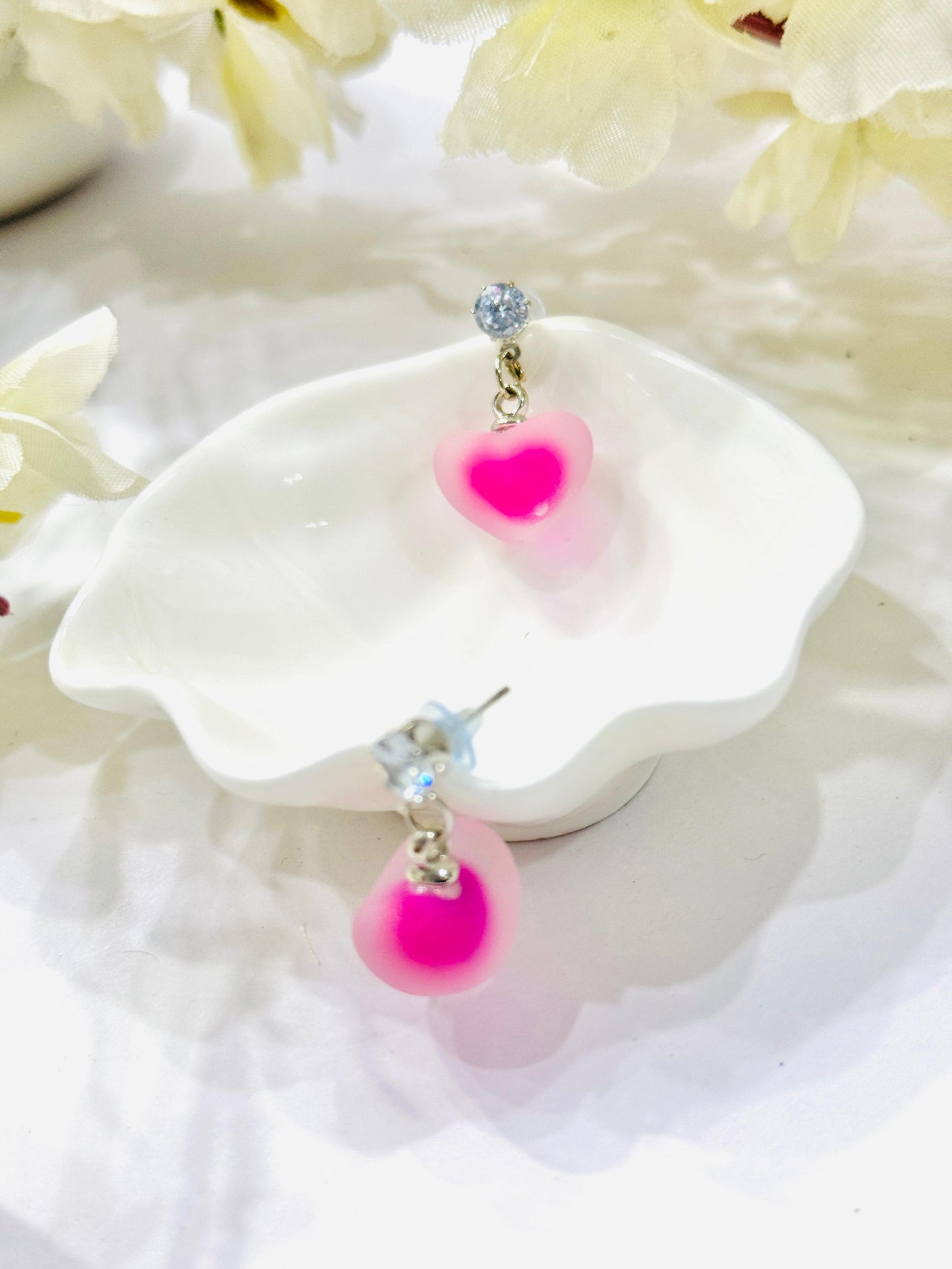 Pink Raisin Frosted Charms Earring