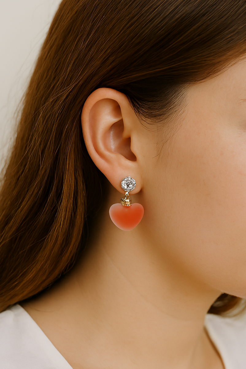 Red Raisin Frosted Charms Earring