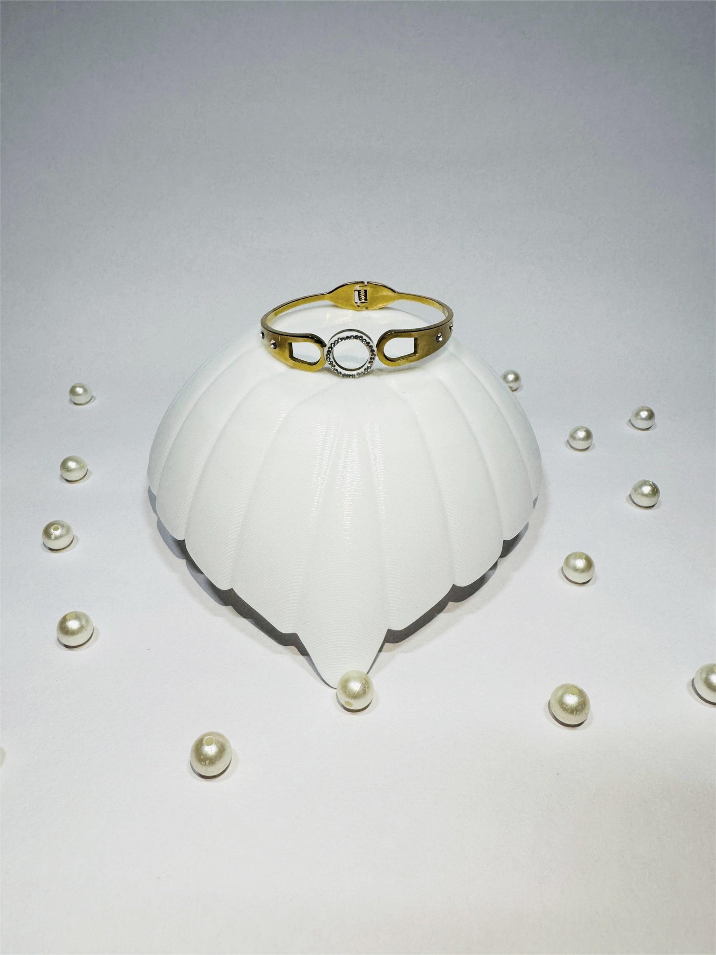 Stainless Steel Gold Plated Moonlit Bracelet