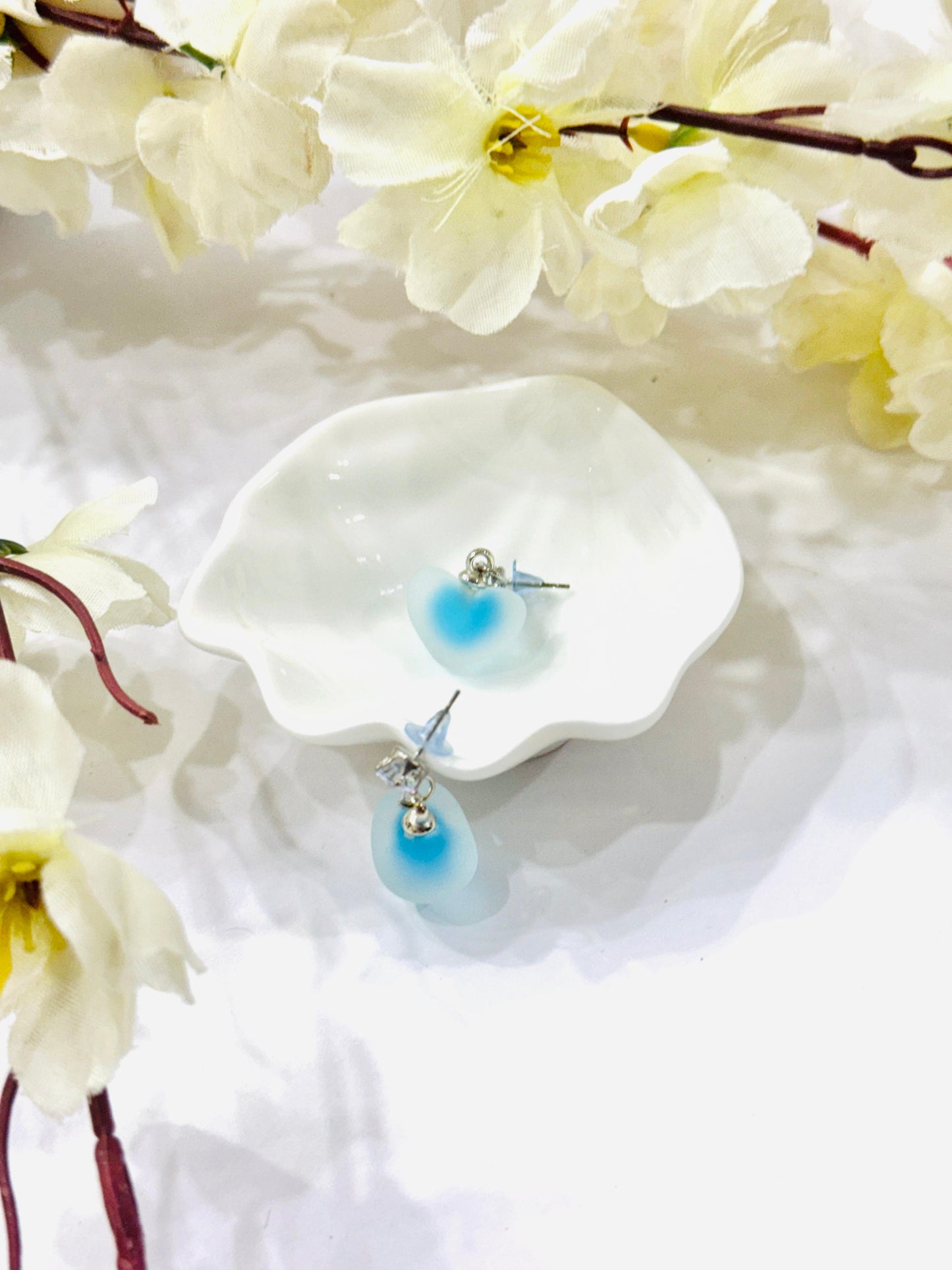 Sky Blue Raisin Frosted Charms Earring