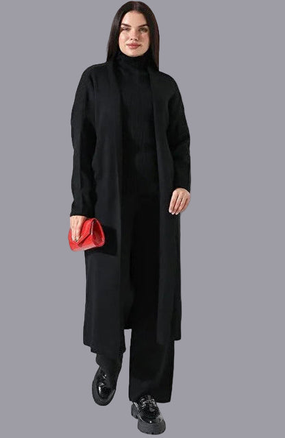 Hight Neck/Polo Neck 3 Piece Woolen Coord Set(Suitable For L-XXL)