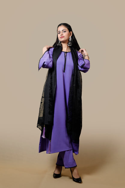 Gorgeous Purple Georgette Suit