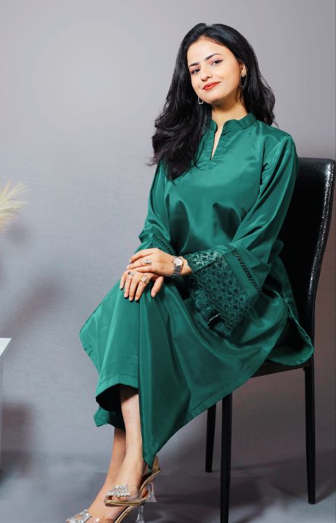 Elegant 3 Piece Green Kurta Dupatta Set