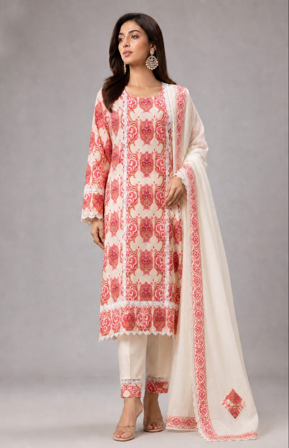 Pure Camric Cotton Printed Kurta Set