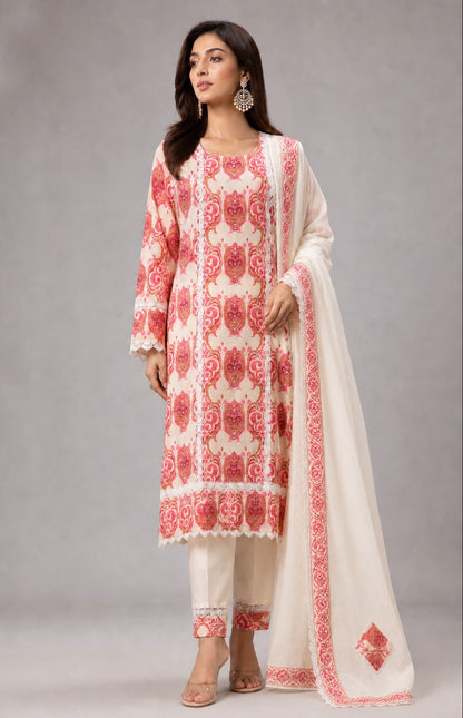 Pure Camric Cotton Printed Kurta Set