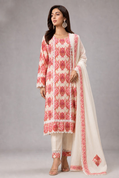 Pure Camric Cotton Printed Kurta Set