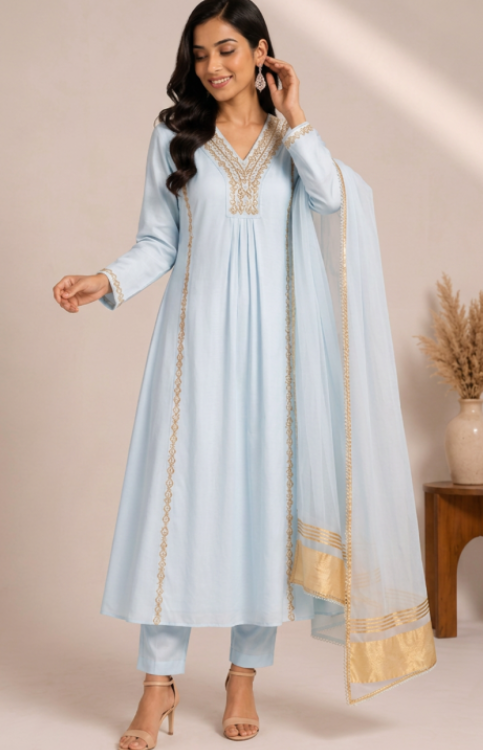 Noor-E-Sadagi Mulchanderi Set