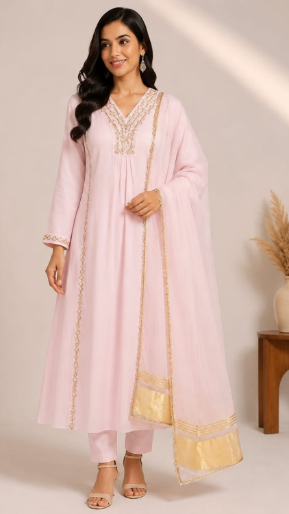 Noor-E-Sadagi Mulchanderi Set