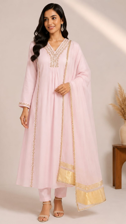 Noor-E-Sadagi Mulchanderi Set