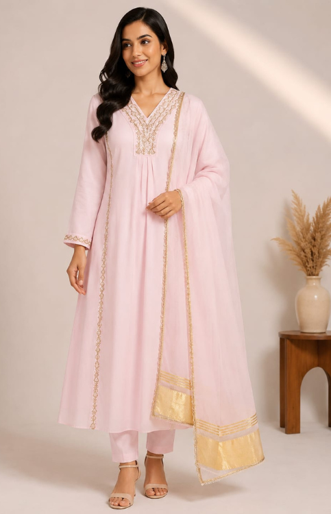 Noor-E-Sadagi Mulchanderi Set