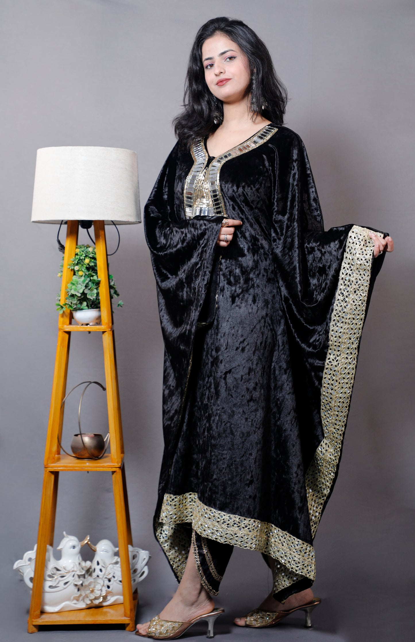 Winter Vibes Kaftan Set - Black