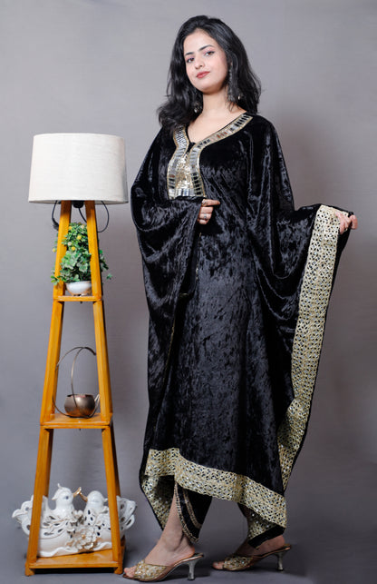 Winter Vibes Kaftan Set - Black