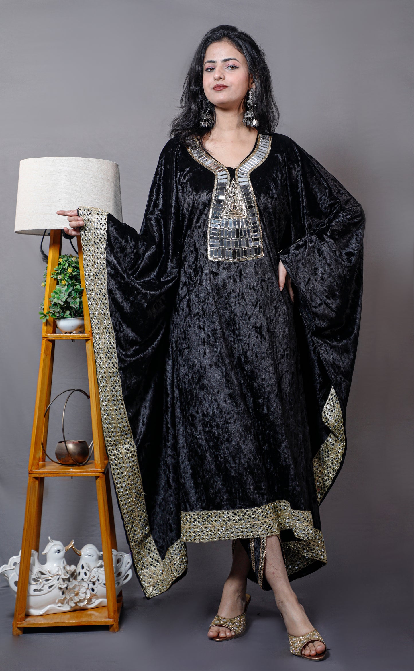 Winter Vibes Kaftan Set - Black
