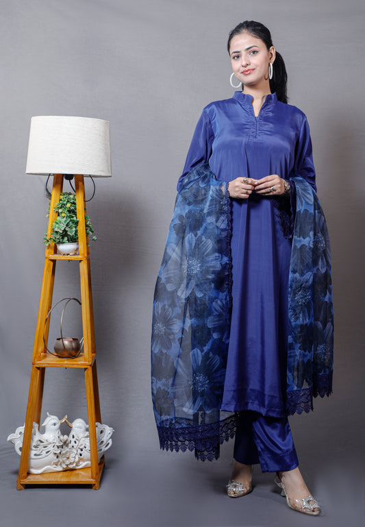 Navy Blue Kurta Set
