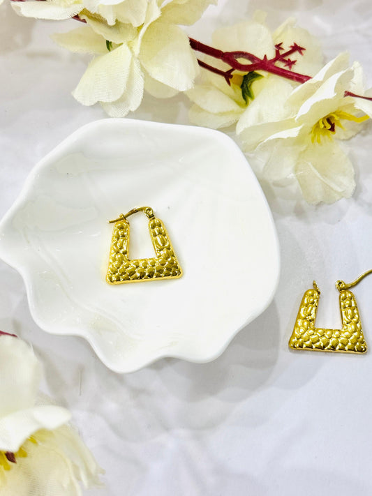 Snake Textured Hoops