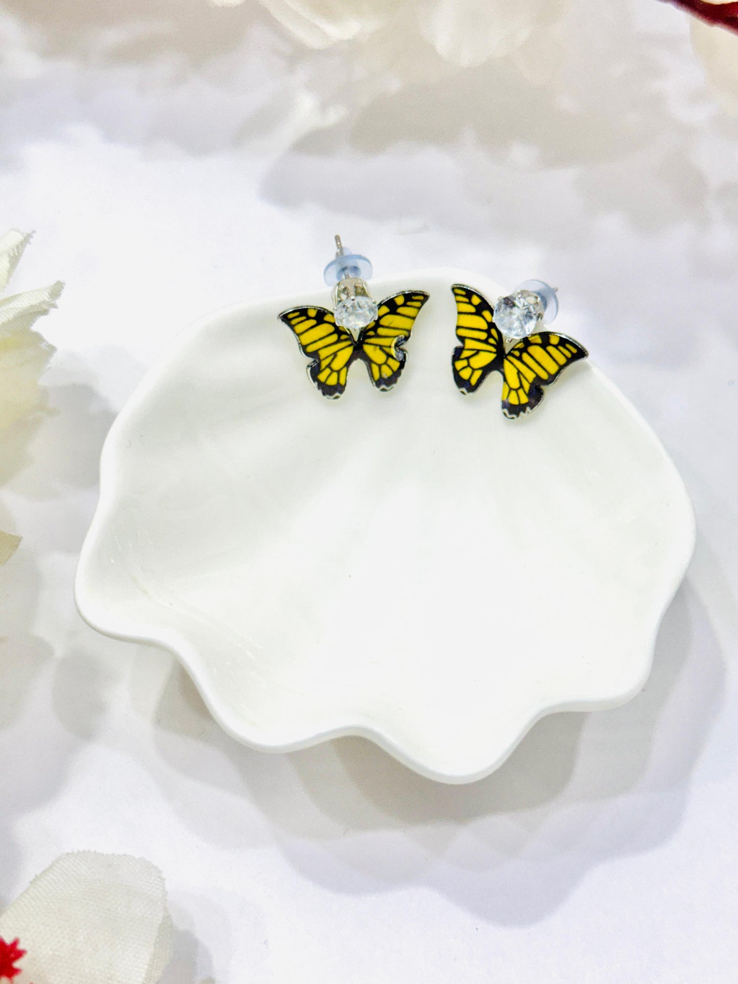Black & Yellow Butterfly Earrings