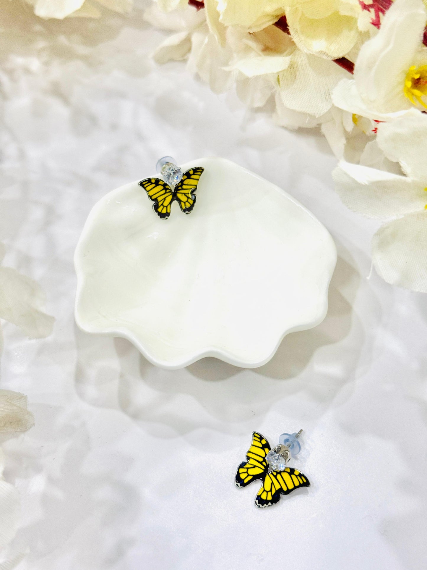 Black & Yellow Butterfly Earrings