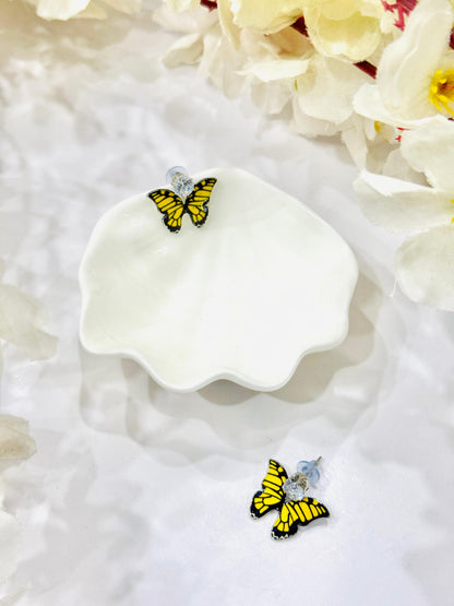 Black & Yellow Butterfly Earrings