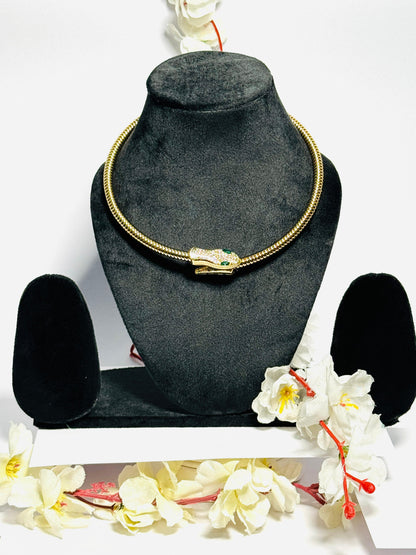 Gold Plated Snake Choker