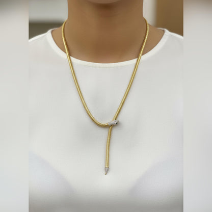 Sleek Gilded Serpent Necklace/Belt/Bracelet-50" Long