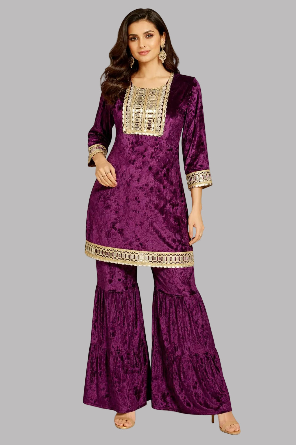 Elegant Wine Gharara